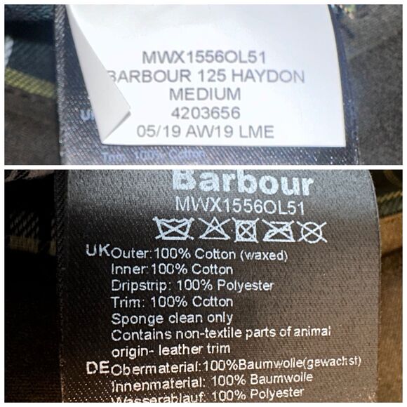 Barbour Icons Haydon Waxed Double-Breasted Coat Jacket NWT Mens Medium Olive D/C - Picture 15 of 16